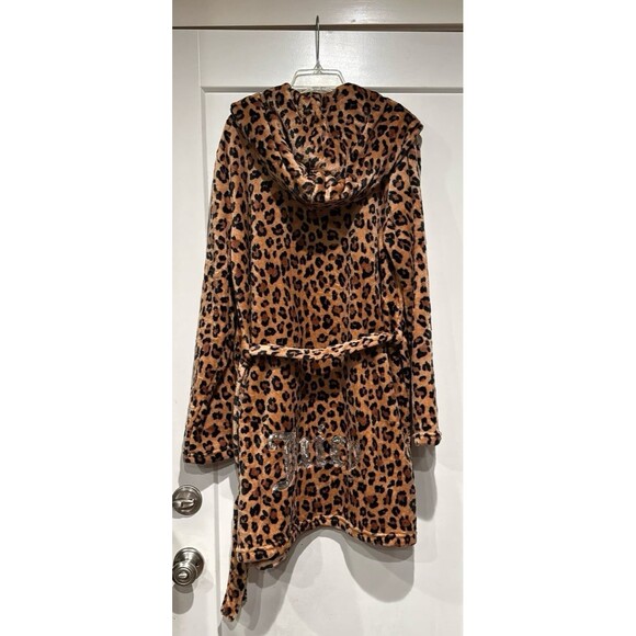 JUICY COUTURE Leopard Print Hooded Robe, L/XL - Picture 2 of 6